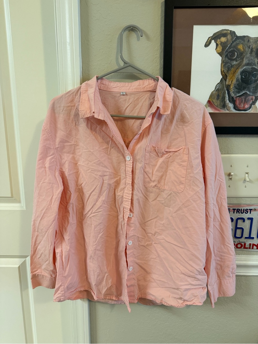 Light Pink Button-Up Shirt